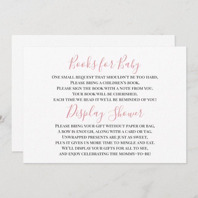 Rosa Brown Flicka Visning Shower för infogningskor Inbjudningar (Fram/baksida)