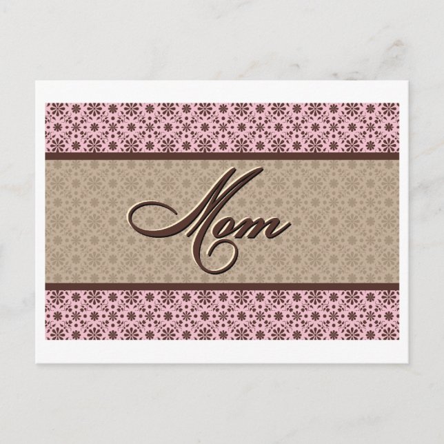 Rosa Brown Mamma Vykort (Framsida)