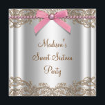 Rosa Brown Sweet 16 Födelsedagsfester Inbjudningar<br><div class="desc">Söt rosa och bruna snöre flickor söta 16 16 födelsedagsfest inbjudan. Lägg till informationen längst fram och/eller bakåt genom att helt enkelt välja orangen "Anpassa den!" för att börja lägga till information om din händelse, stil, teckensnitt storlek & färg och text. Observera att alla inbjudningssymboler som du hittar på Zazzle...</div>
