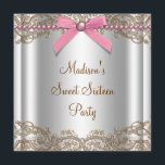 Rosa Brown Sweet 16 Födelsedagsfester Inbjudningar<br><div class="desc">Söt rosa och bruna snöre flickor söta 16 16 födelsedagsfest inbjudan. Lägg till informationen längst fram och/eller bakåt genom att helt enkelt välja orangen "Anpassa den!" för att börja lägga till information om din händelse, stil, teckensnitt storlek & färg och text. Observera att alla inbjudningssymboler som du hittar på Zazzle...</div>