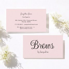Rosa Brows Beauty Simple Script Visitkort