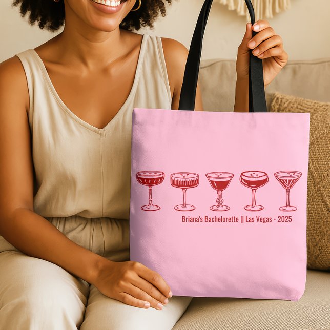 Rosa brudtärna Espresso Martini möhippa  Tygkasse (Skapare uppladdad)