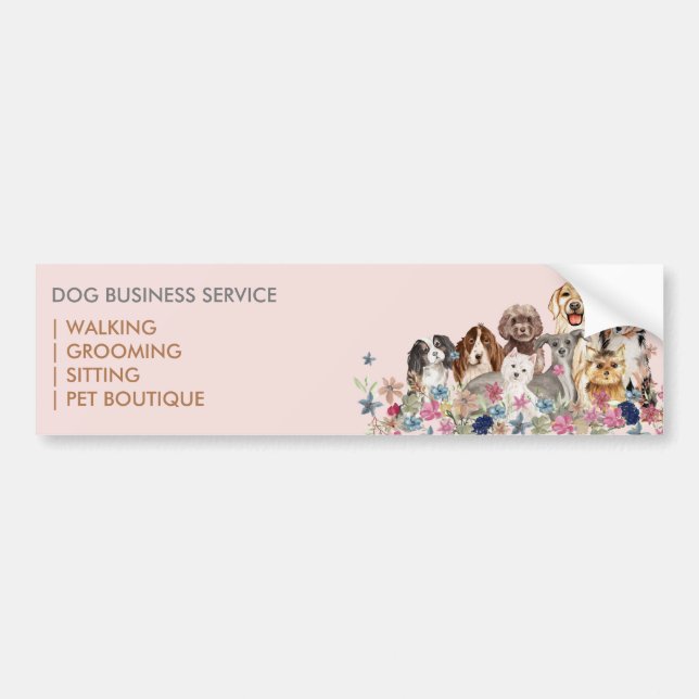 Rosa Brun Hund Branding Bildekal (Framsidan)