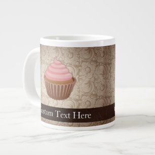 Rosa/Brun kaka Jumbo Mugg