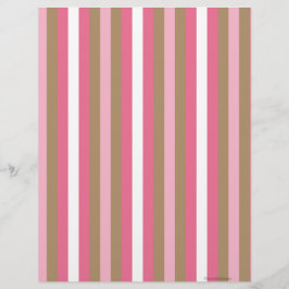 Rosa Brun stripe-skrapbok Papper