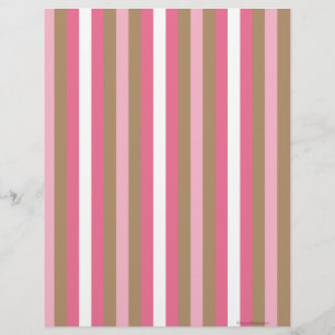 Rosa Brun stripe-skrapbok Papper