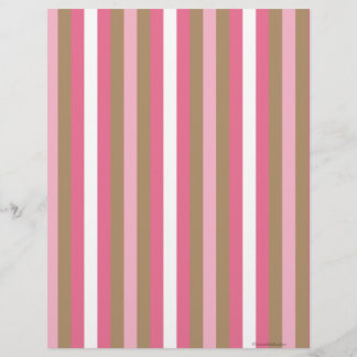 Rosa Brun stripe-skrapbok Papper