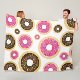 Rosa & Bruna Strössel Donuts Modern Rolig Söt Fleecefilt