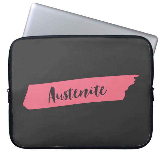 Rosa Brush Austenite Laptop Sleeve (Framsidan)