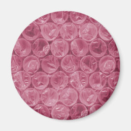 Rosa bubbelplastmönster magnet
