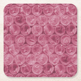 Rosa bubbelplastmönster underlägg papper kvadrat