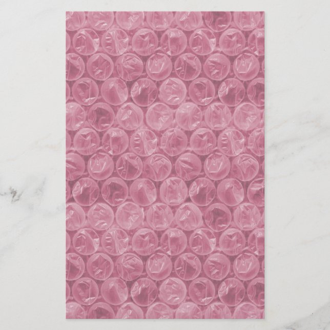 Rosa bubbelskrot mönster brevpapper (Framsida)
