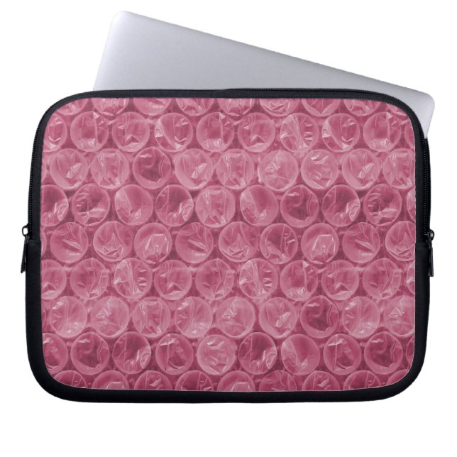 Rosa bubbelskrot mönster laptop sleeve (Framsidan)