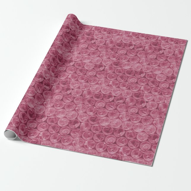 Rosa bubbelskrot mönster presentpapper (Utrullad)