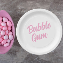 Rosa Bubble Gum Enkel Typografi Födelsedagsfest