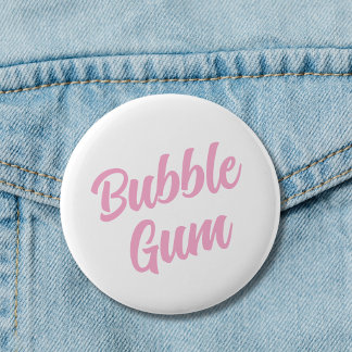 Rosa Bubble Gum Enkel Typografi Kul Whimsical  Knapp