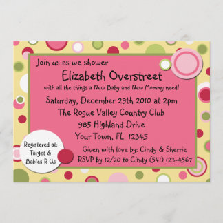 Rosa Bubble Gum Yum Baby Shower Party-inbjudan Inbjudningar
