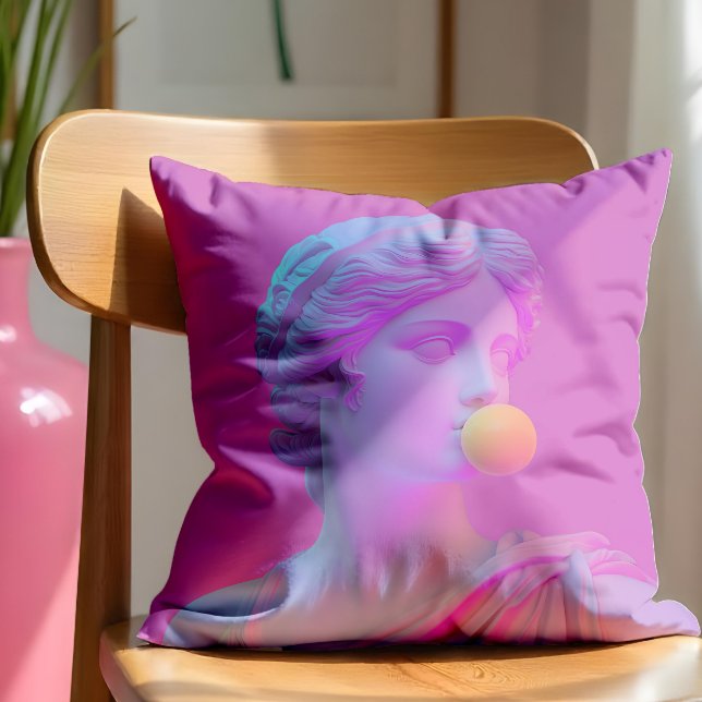 Rosa Bubble Gun Pop Venus Kudde (Skapare uppladdad)