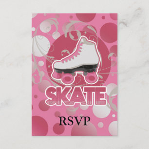 Rosa Bubble Swirl Roller Skate OSA Kort