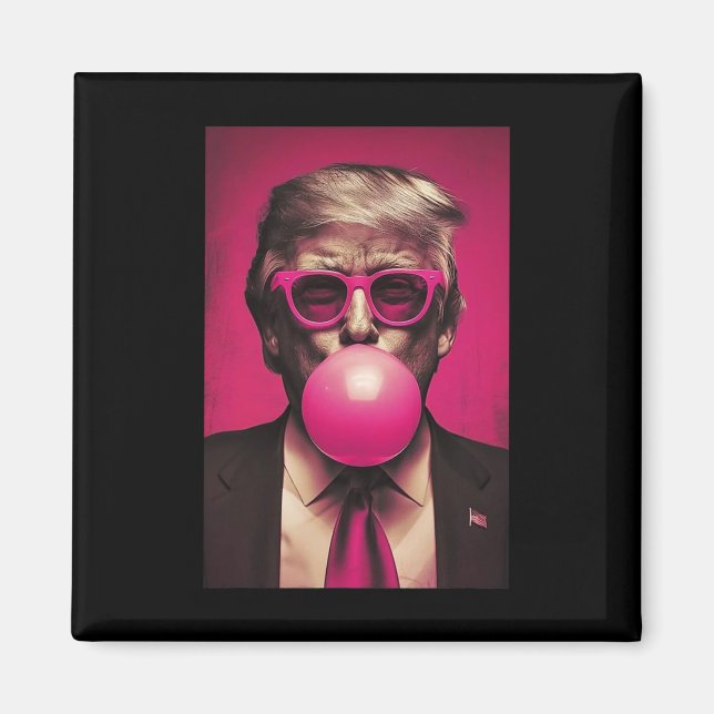 Rosa Bubblegum Graphic Magnet (Framsidan)