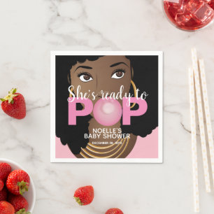 Rosa Bubblegum Redo till Pop Pappersservett