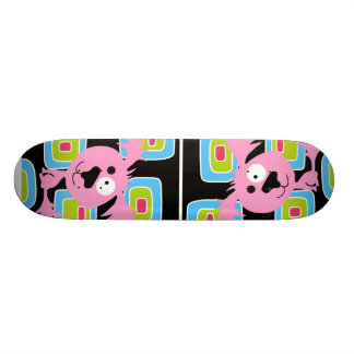 Rosa Bubblegum Retro hund Mini Skateboard Bräda 18,5 Cm