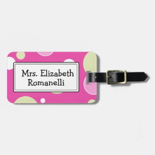 Rosa Bubbles Anpassade Luggage Tag Bagagebricka