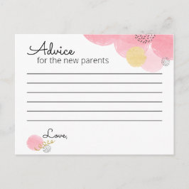 Rosa Bubbles Baby Shower - Adapter Vykort