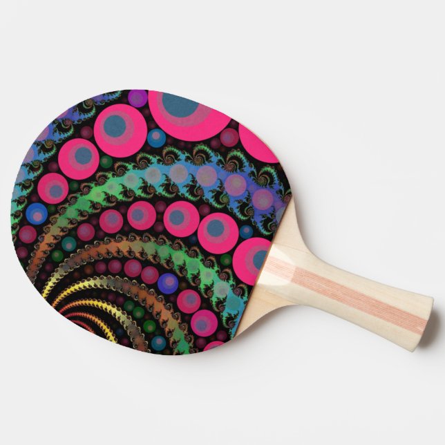 Rosa Bubbles Fractal Pingisracket (Sidan)