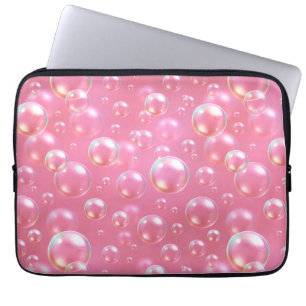 Rosa Bubbles Mönster Laptop Fodral