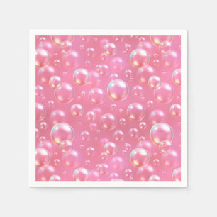 Rosa Bubbles Mönster Pappersservett