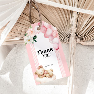 Rosa Bubblor för babyskor med Märkre Presentetikett