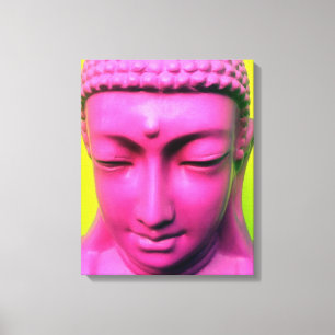 rosa buddha canvastryck