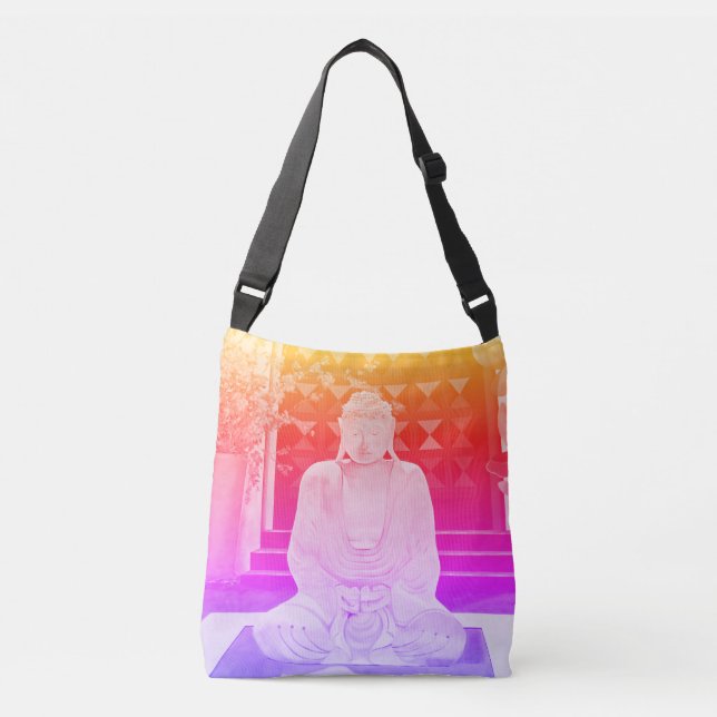 Rosa Buddha Crossbody Bag Axelväska (Framsida)