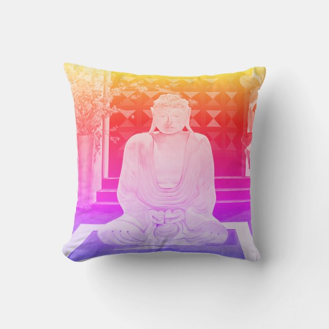 Rosa Buddha Dekorativ kudde (Framsida)