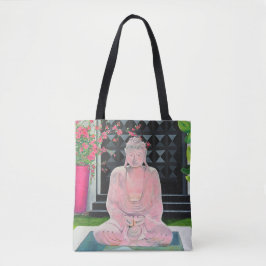 Rosa Buddha Tote Bag Tygkasse