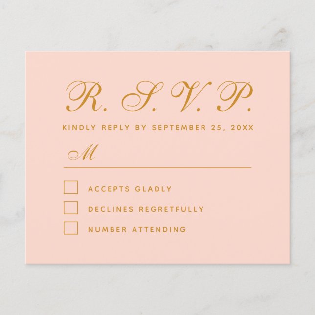  Rosa budgeterat OSA enkelt Kalligrafi (Framsida)