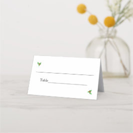 Rosa Buds på Grönt Ivy Bröllop Placeringskort