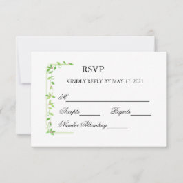 Rosa Buds på Grönt Ivy Bröllop svar