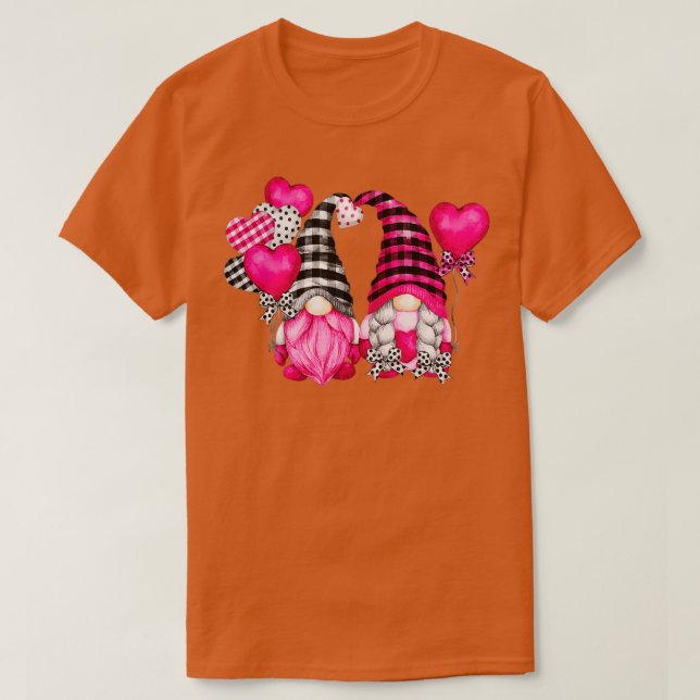 Rosa Buffalo-beläggning och hjärtballonger - Valen T Shirt (Design framsida)