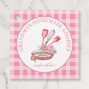 Rosa Buffalo Check Kitchen Utensils Paj Plate Gåvor Etiketter