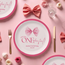 Rosa bugar lilla miss Onederful 1:a födelsedag