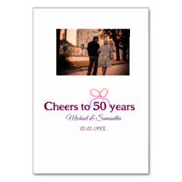 Rosa buggbollar till 50 år sedan bröllop bordsnummer