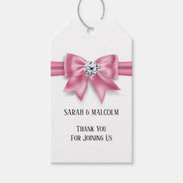 Rosa buggdiamant gnistra elegant bröllop till förm presentetikett