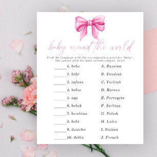 Rosa-buggdusch för babybabydusch - Baby värld runt