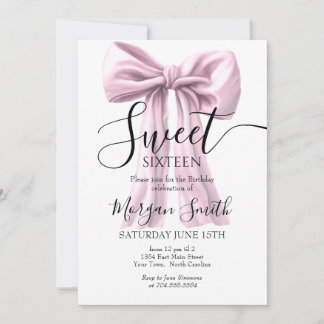 Rosa-bugginbjudan, Sweet sixteen Inbjudningar