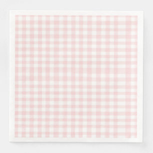 Rosa buggor och gingham-parfymbabydusch pappersservett