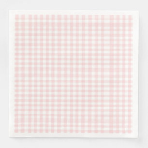 Rosa buggor och gingham-parfymbabydusch pappersservett
