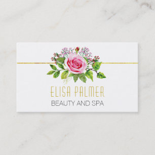 Rosa bukett med rosor blommigt visitkort