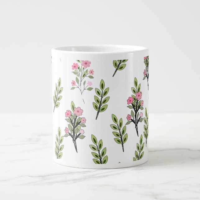 Rosa buketter jumbo mugg (Framsidan)